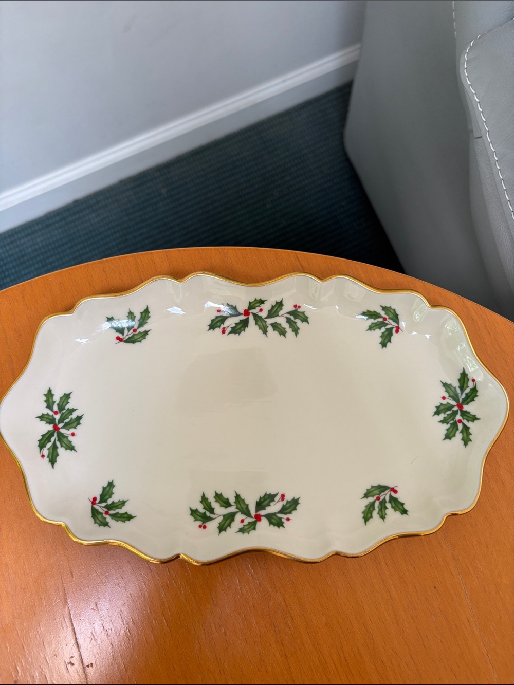 Lenox vintage holiday oval dish